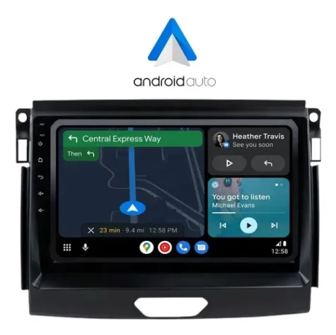 FORD RANGER 2019/2025 KIT STANDARD - CENTRAL MULTIMÍDIA 9" ADAK ANDROID 4CORE + 4GB RAM + 64GB ROM