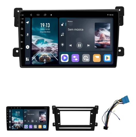 SUZUKI VITARA 2005/2015 KIT PREMIUM - CENTRAL MULTIMÍDIA 9" ADAK ANDROID 8CORE + 4GB RAM + 64GB ROM