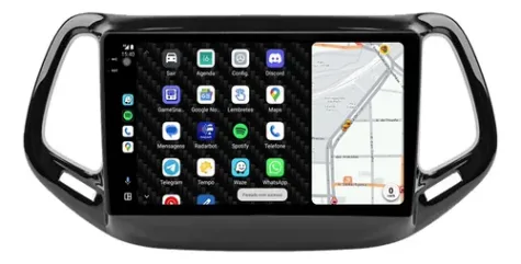 JEEP COMPASS 2016/21 KIT STANDARD - CENTRAL MULTIMIDIA 10.1" ADAK ANDROID 4CORE + 2GB RAM + 64GB ROM