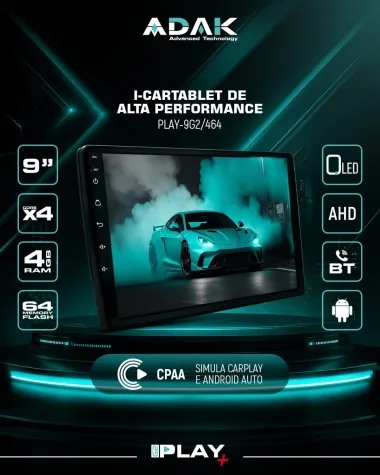VOLKSWAGEN TIGUAN 2011/2017 KIT STANDARD - CENTRAL MULTIMÍDIA 9" ADAK ANDROID 4CORE + 4GB RAM + 64GB ROM