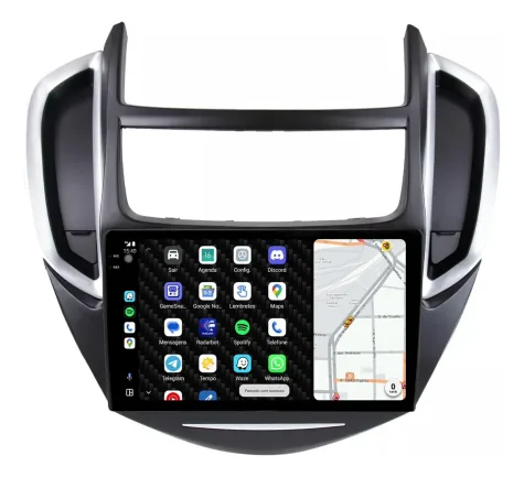 CHEVROLET TRACKER 2012/2016 KIT STANDARD - CENTRAL MULTIMÍDIA 9" ADAK ANDROID 4CORE + 4GB RAM + 64GB ROM