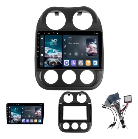 EEP COMPASS 2010/16 KIT STANDARD - CENTRAL MULTIMIDIA 10.1" ADAK ANDROID 4CORE + 2GB RAM + 64GB ROM