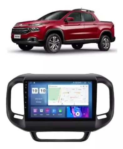 FIAT TORO 2016/2022 KIT STANDARD - CENTRAL MULTIMIDIA 9" ADAK ANDROID 4CORE + 4GB RAM + 64GB ROM