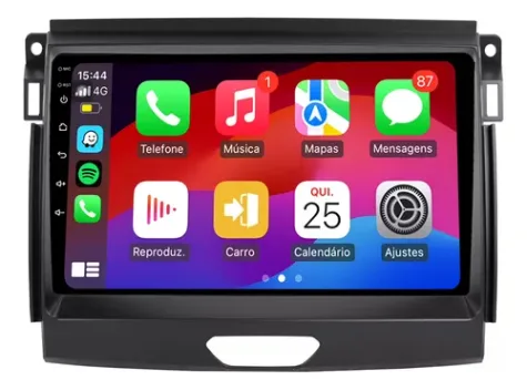 FORD RANGER 2019/2025 KIT STANDARD - CENTRAL MULTIMÍDIA 9" ADAK ANDROID 4CORE + 4GB RAM + 64GB ROM