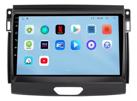 FORD RANGER 2019/2025 KIT STANDARD - CENTRAL MULTIMÍDIA 9" ADAK ANDROID 4CORE + 4GB RAM + 64GB ROM