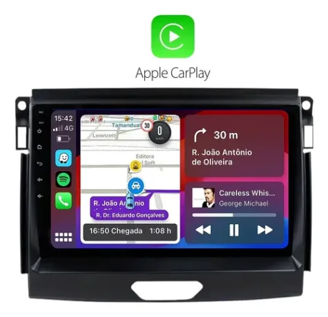 FORD RANGER 2019/2025 KIT STANDARD - CENTRAL MULTIMÍDIA 9" ADAK ANDROID 4CORE + 4GB RAM + 64GB ROM