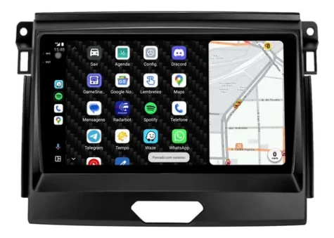 FORD RANGER 2019/2025 KIT PREMIUM - CENTRAL MULTIMIDIA 9" ADAK ANDROID 8CORE + 4GB RAM + 64GB ROM