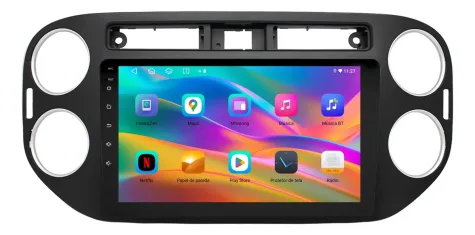 VOLKSWAGEN TIGUAN 2011/2017 KIT STANDARD - CENTRAL MULTIMÍDIA 9" ADAK ANDROID 4CORE + 4GB RAM + 64GB ROM