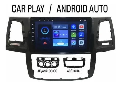 TOYOTA HILUX 2005/2016 DIGITAL - ANALOGICO KIT STANDARD - CENTRAL MULTIMIDIA 9" ADAK ANDROID 4CORE + 4GB RAM + 64GB ROM