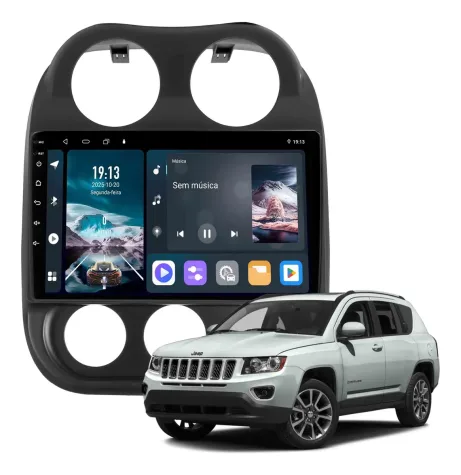 EEP COMPASS 2010/16 KIT STANDARD - CENTRAL MULTIMIDIA 10.1" ADAK ANDROID 4CORE + 2GB RAM + 64GB ROM